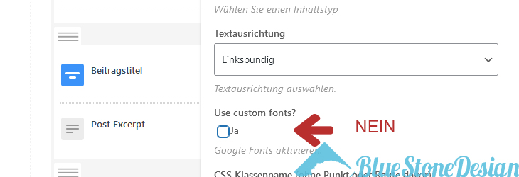 google fonts in wpbakery