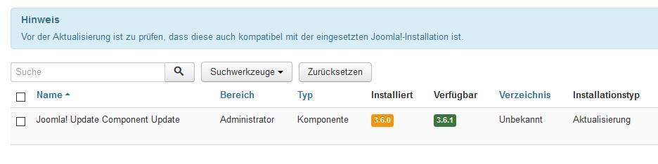 joomla component update