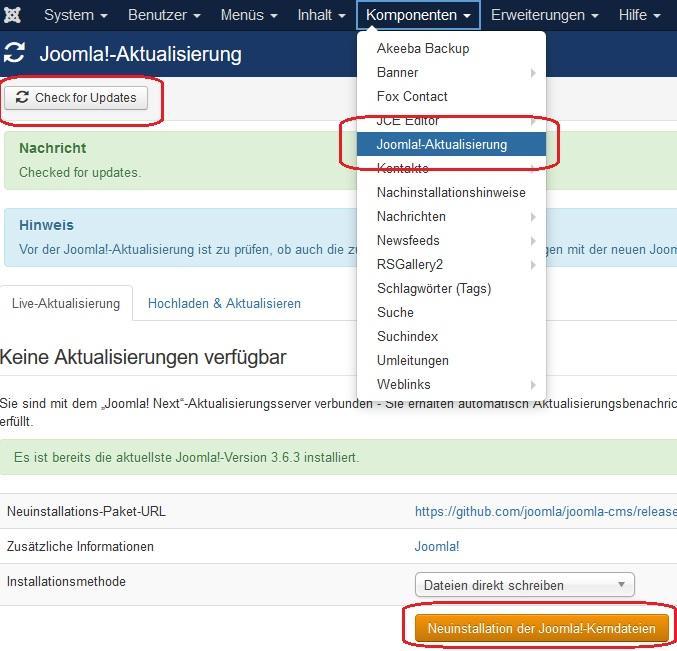 Joomla Error Editing Bearbeiten Modules 