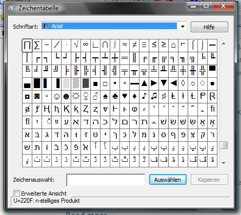 zeichentabelle